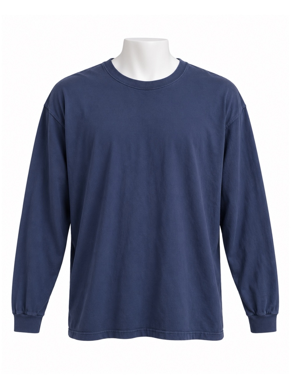 Size 2XL Comfort Colors Men’s Blue Heavyweight Cotton Long Sleeve Crewneck T-Shi